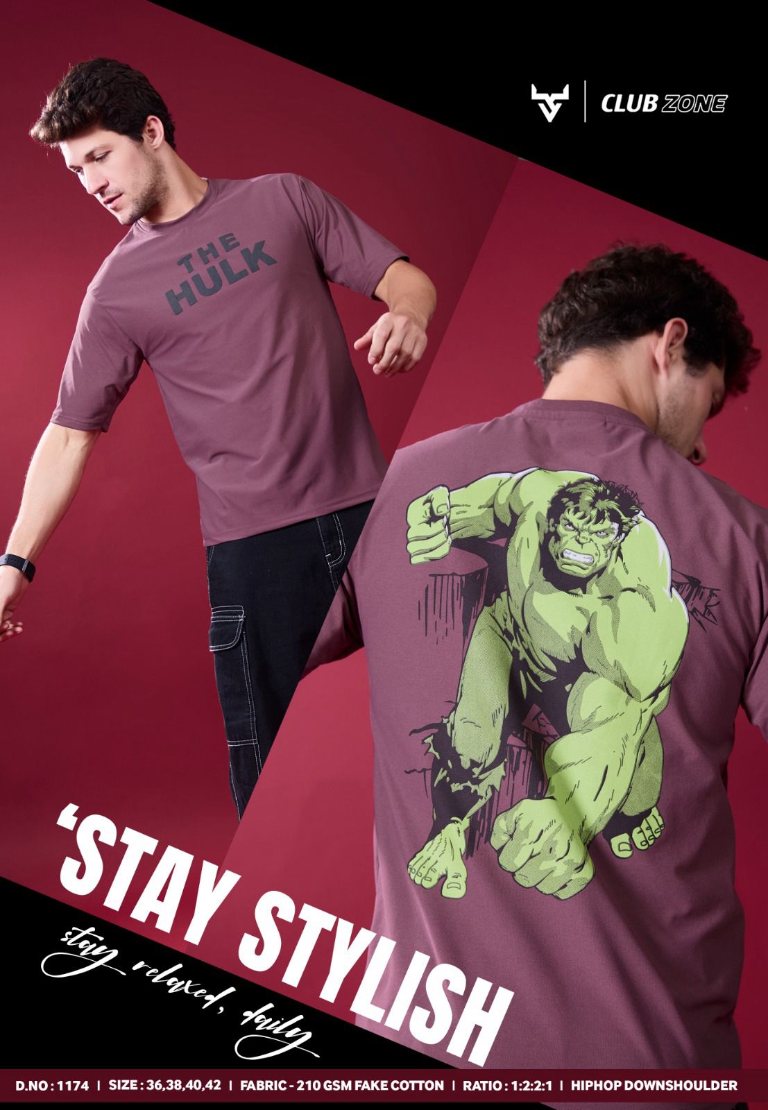 Design 1174 Club Zone Cotton Mens Tshirts Manufacturer Ahmedabad