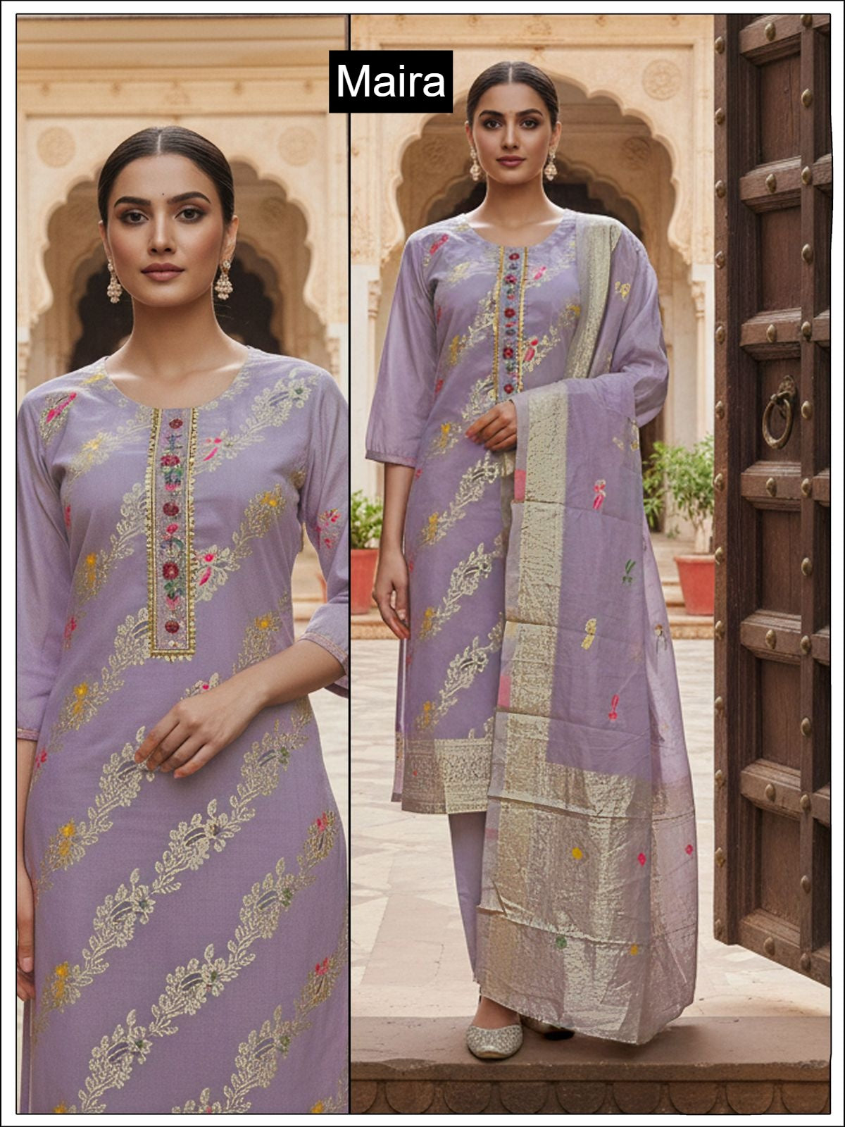 Design 121325 Maira Shimmer Readymade Pant Style Suits Exporter