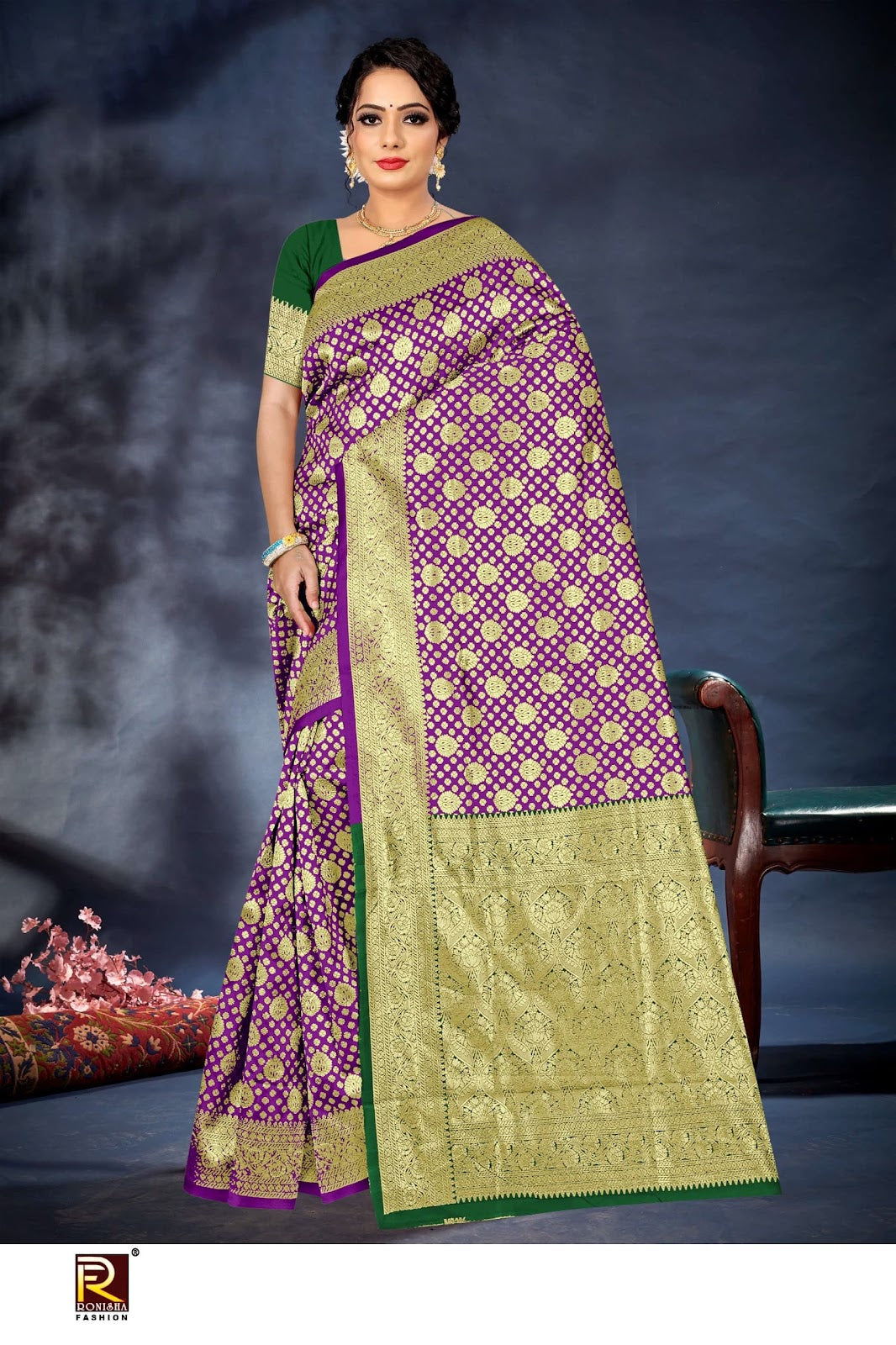 Design 122 Ronisha Banarasi Sarees Manufacturer India