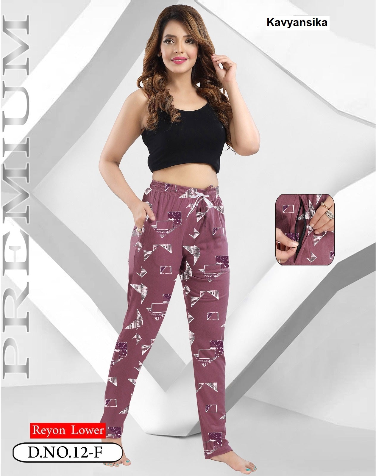 Design 12 Kavyansika Rayon 22Kg Women Night Lower Wholesaler Gujarat