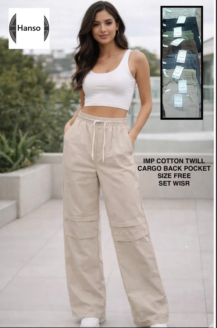 Design 130226 Hanso Cotton Women Cargo Pants Wholesaler India
