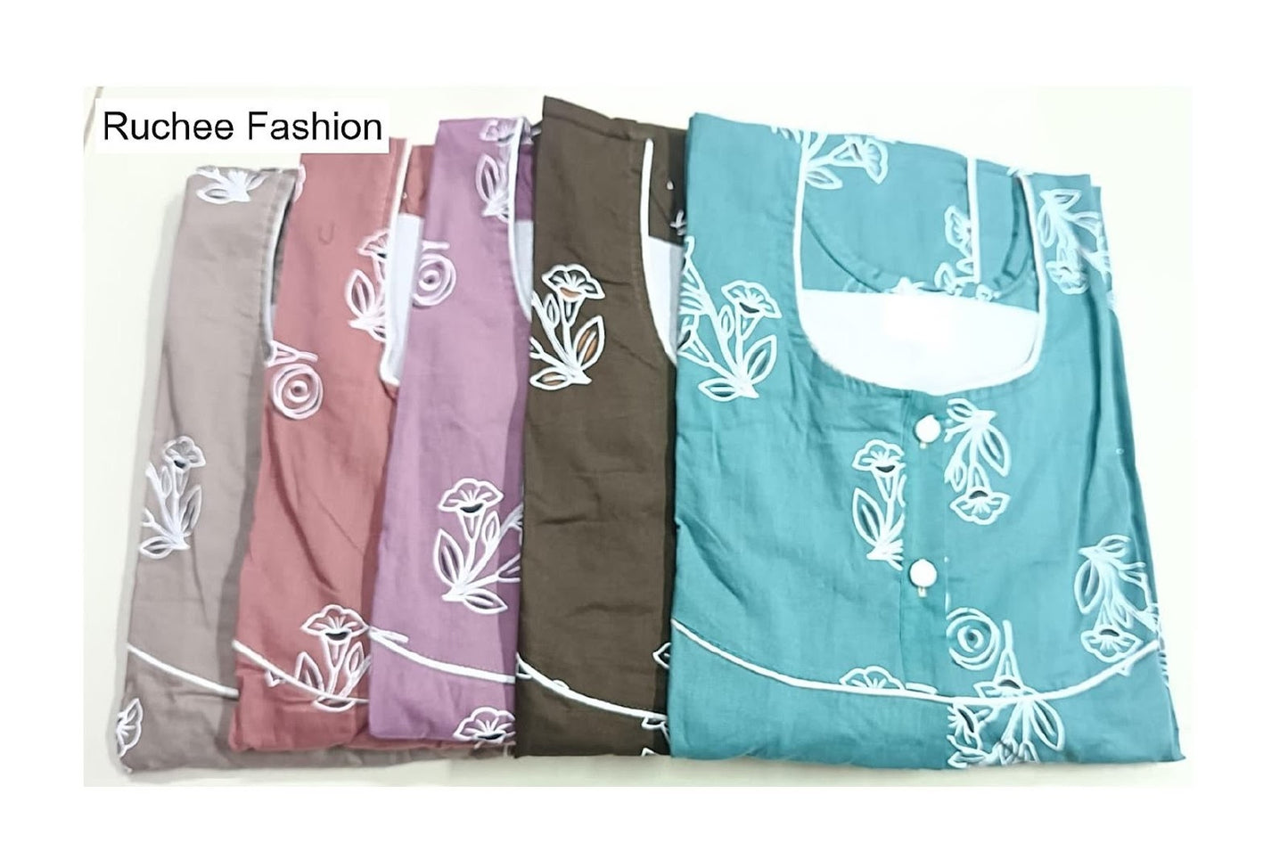 Design 141025 Ruchee Fashion Cotton Night Gowns Supplier India