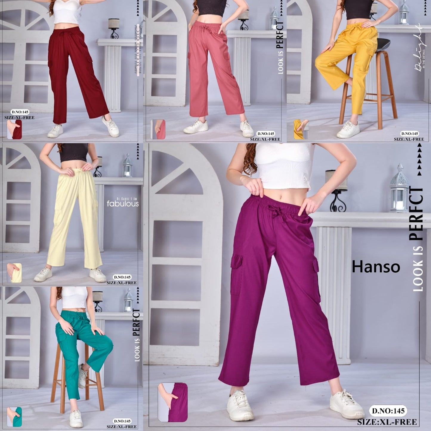 Design 145 Hanso Women Cargo Pants Supplier India