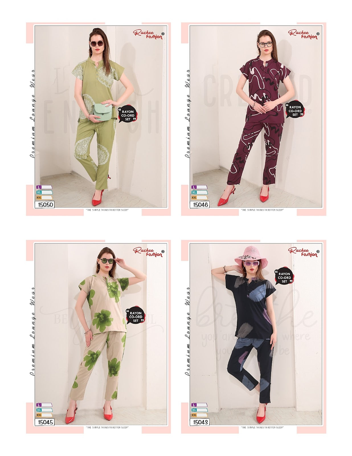 Design 15042-15051 Ruchee Fashion Rayon Co Ord Set Supplier