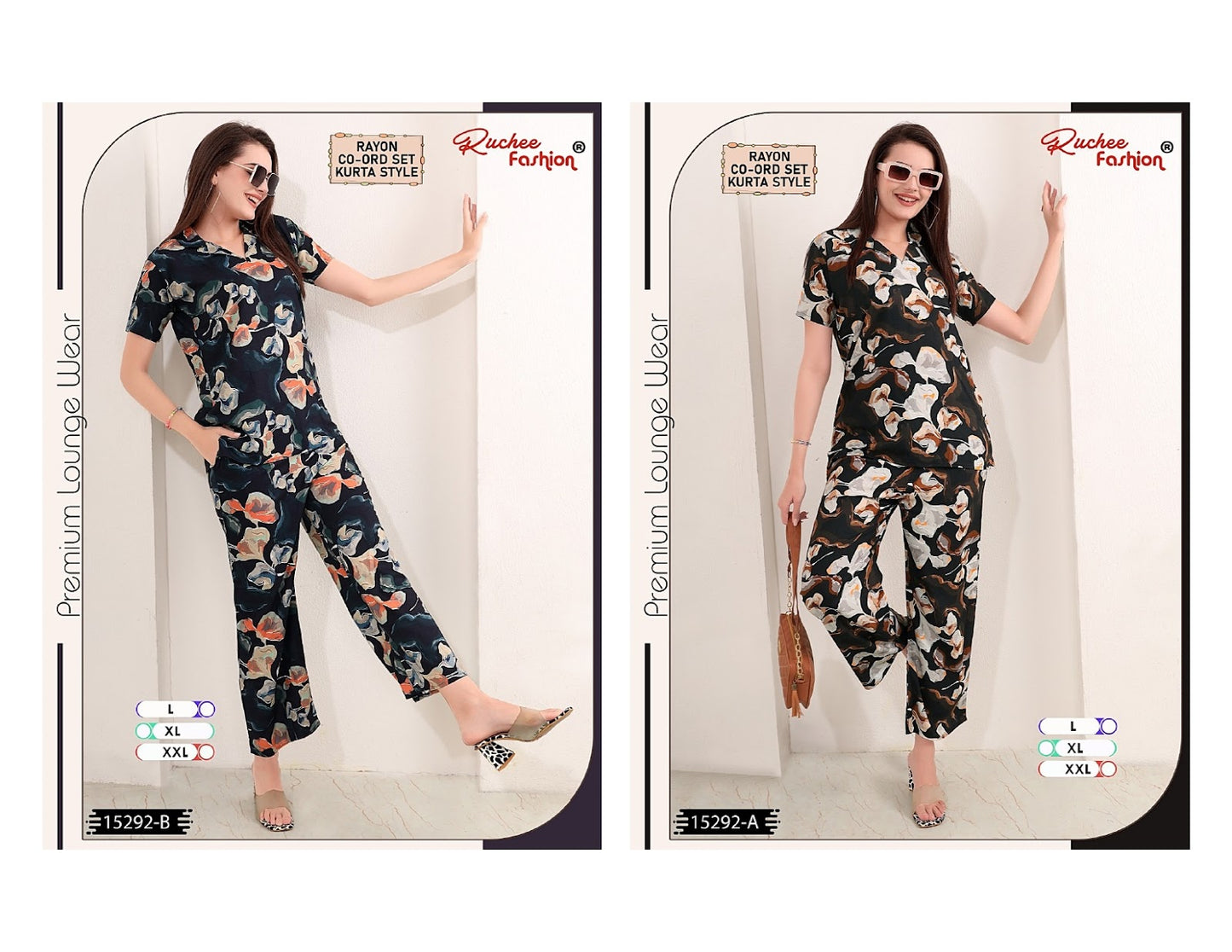 Design 15292 Ab Ruchee Fashion Rayon Co Ord Set Supplier Ahmedabad