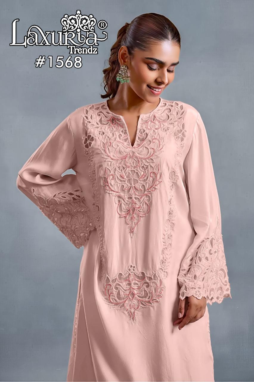 Design 1568 Laxuria Trendz Imported Pakistani Readymade Suits Exporter Ahmedabad