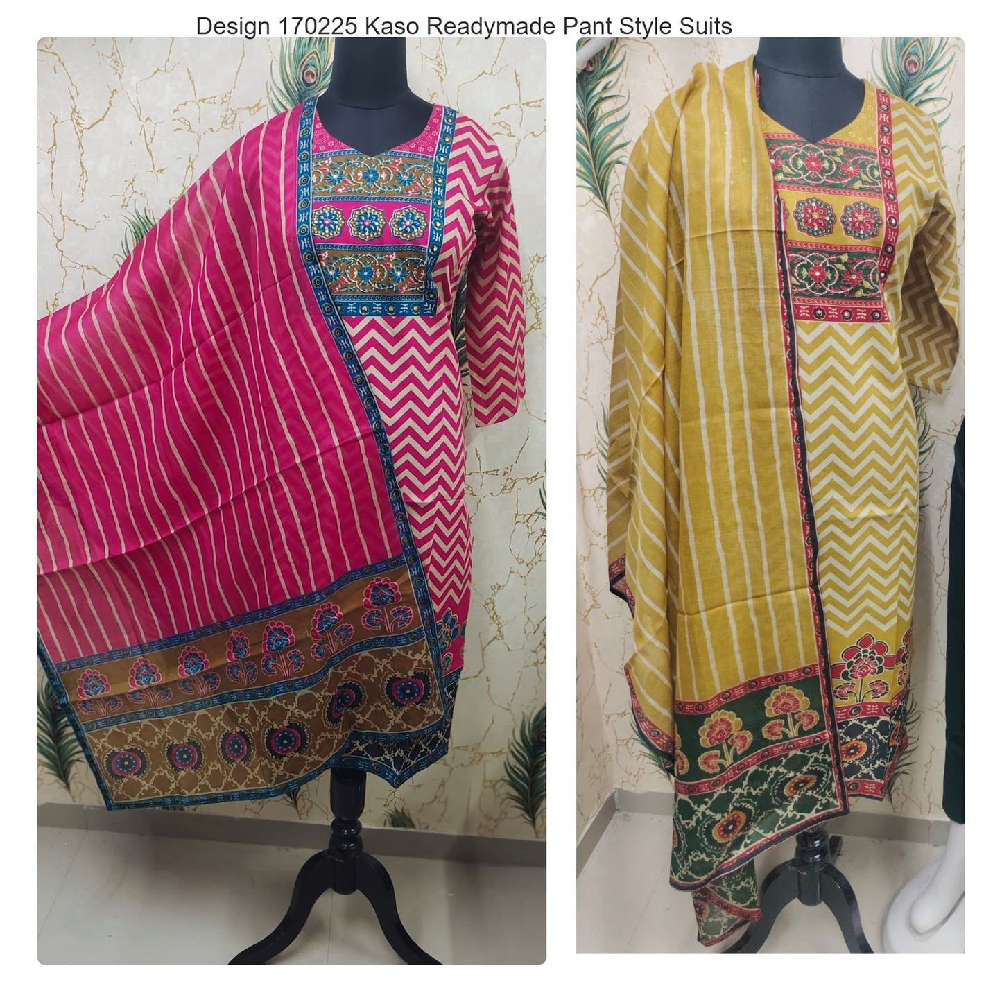 Design 170225 Kaso Cotton Cambric Readymade Pant Style Suits Supplier Ahmedabad
