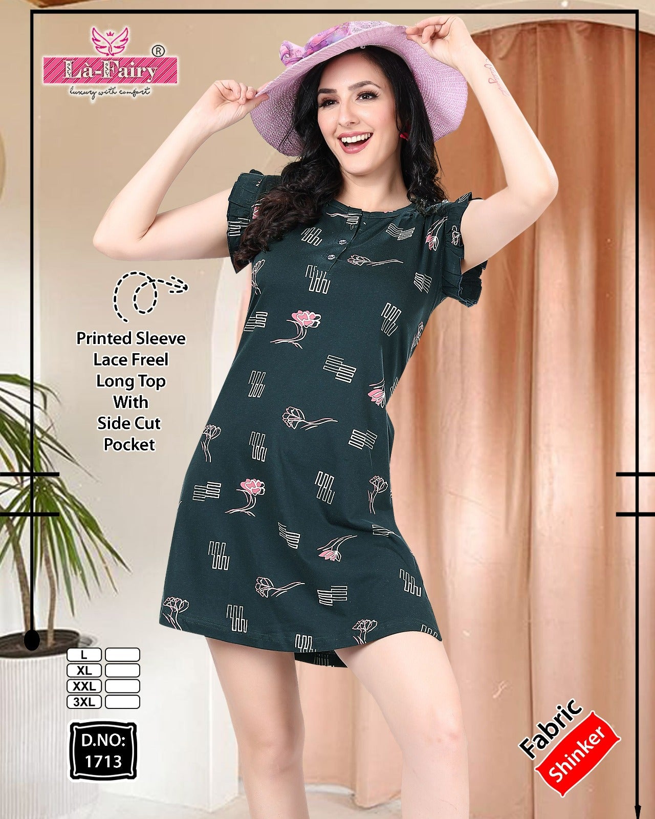 Design 1713 La Fairy Designer Long Top Exporter