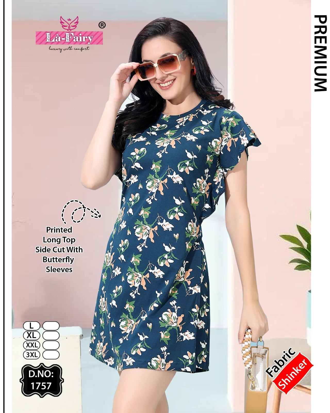 Design 1757 La Fairy Hosiery Sinker Designer Long Top Wholesaler Gujarat