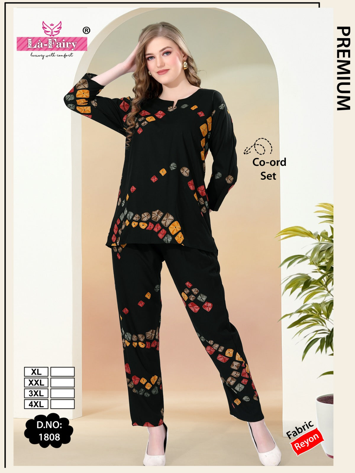 Design 1808 La Fairy Reyon Co Ord Set Exporter