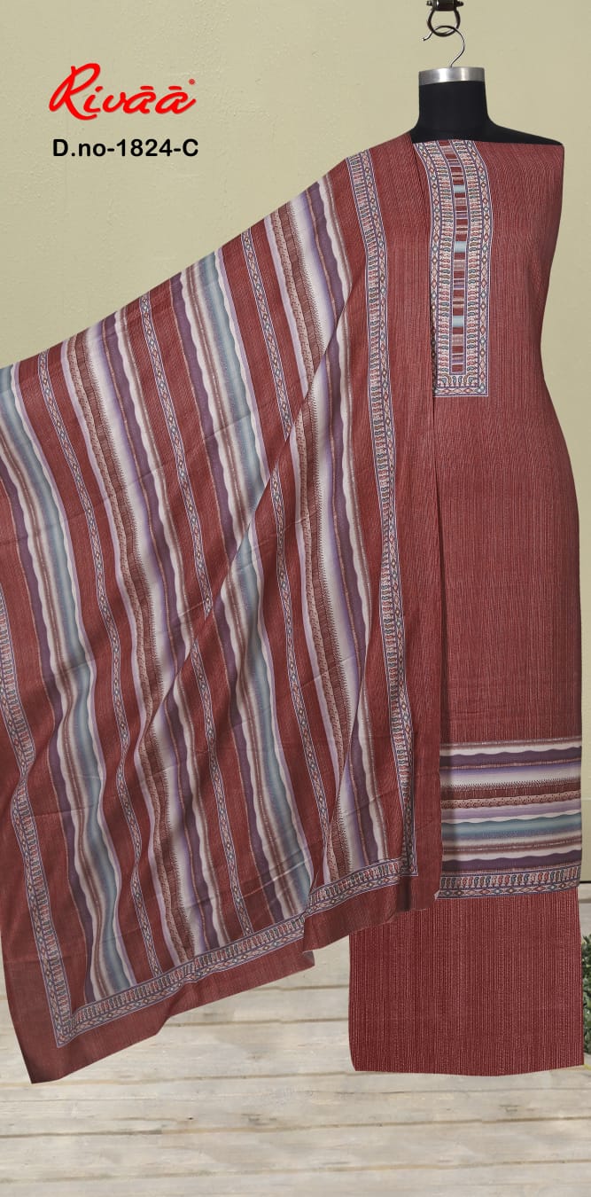 Design 1824 Rivaa Pashmina Suits Wholesale