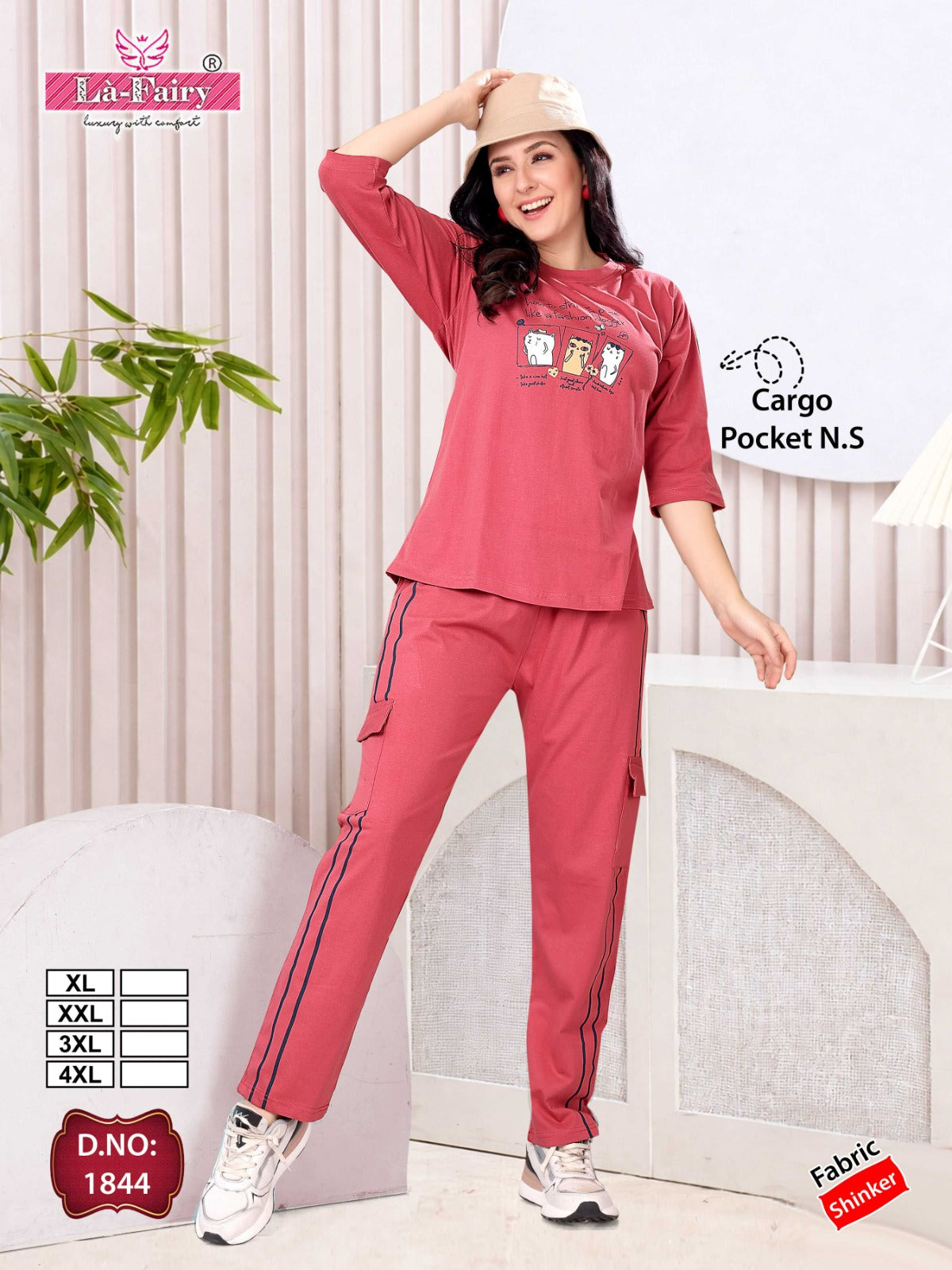 Design 1844 Cargo La Fairy Sinker Pyjama Night Suits Manufacturer Gujarat