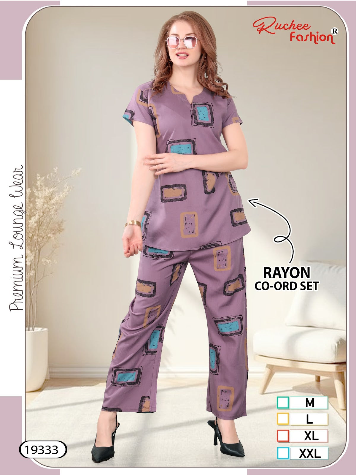 Design 19326-19333 Ruchee Fashion Rayon Co Ord Set Manufacturer Ahmedabad