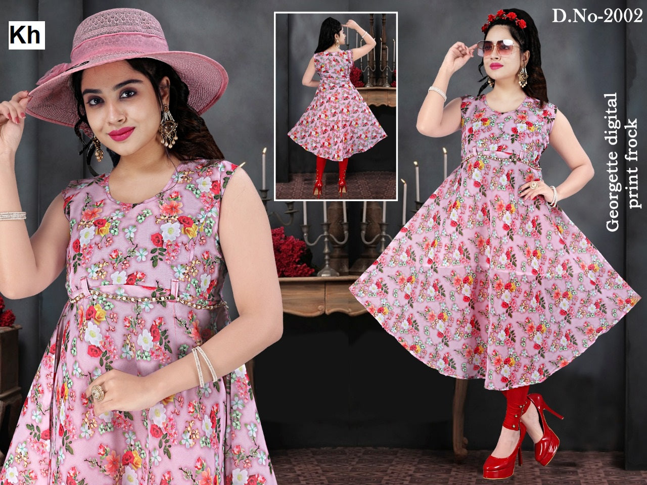 Design 2001-2003 Kh Georgette Anarkali Kurtis Exporter India