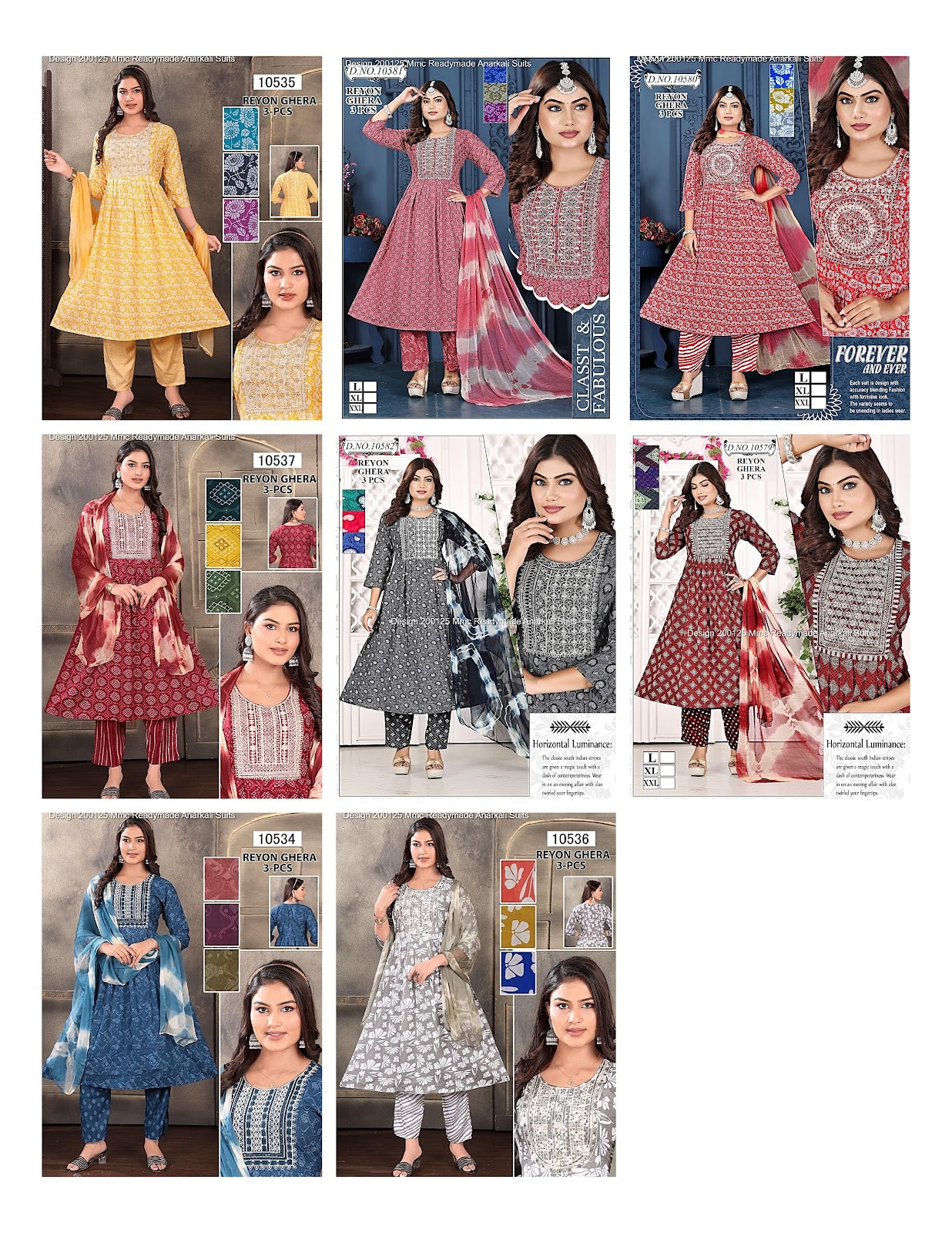 Design 200125 Mmc Reyon Readymade Anarkali Suits Wholesale Price