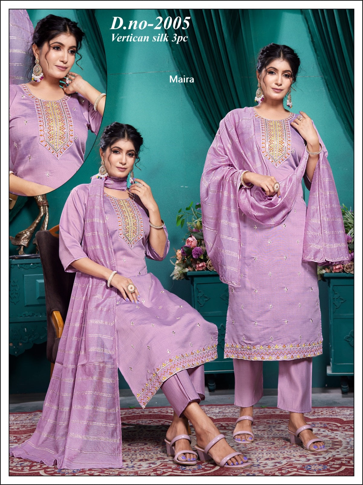Design 2003-2008 Maira Vetican Readymade Pant Style Suits Supplier
