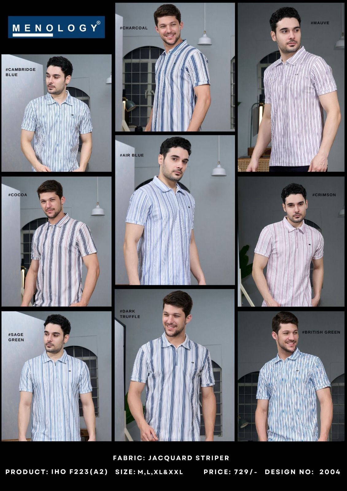 Design 2004 Iho F 223 A2 Menology Jacquard Mens Tshirts Wholesale Price