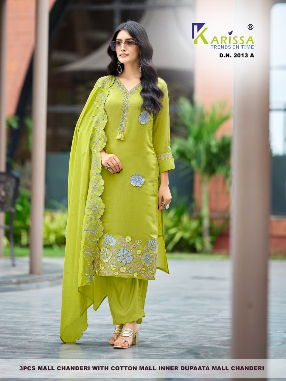Design 2013-2014 Karissa Chanderi Readymade Pant Style Suits Manufacturer India