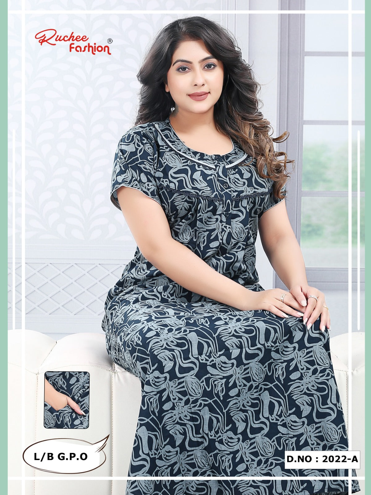 Design 2021-2022 Ruchee Fashion Lizzy Bizzy Night Gowns Wholesale Rate