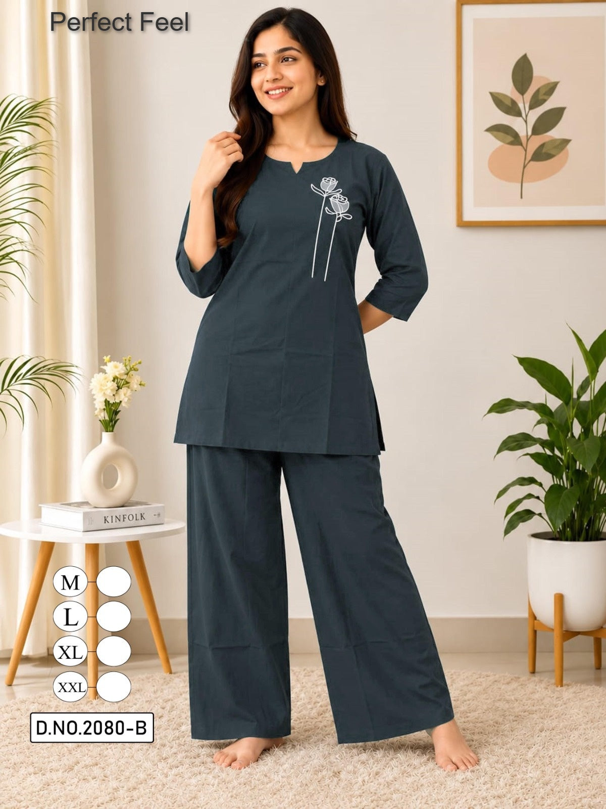 Design 2080 Perfect Feel Rayon 22Kg Co Ord Set Supplier