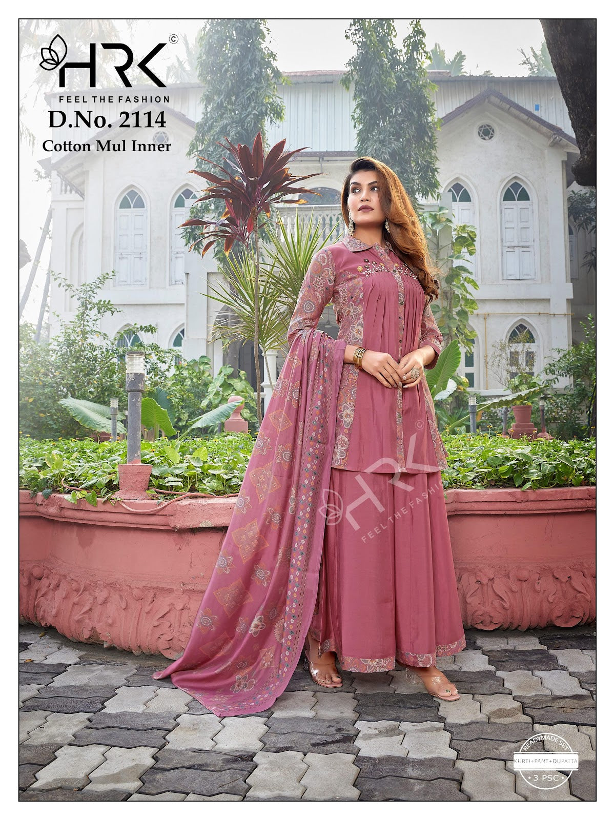 Design 2114 Hrk Soft Modal Readymade Plazzo Style Suits Supplier India