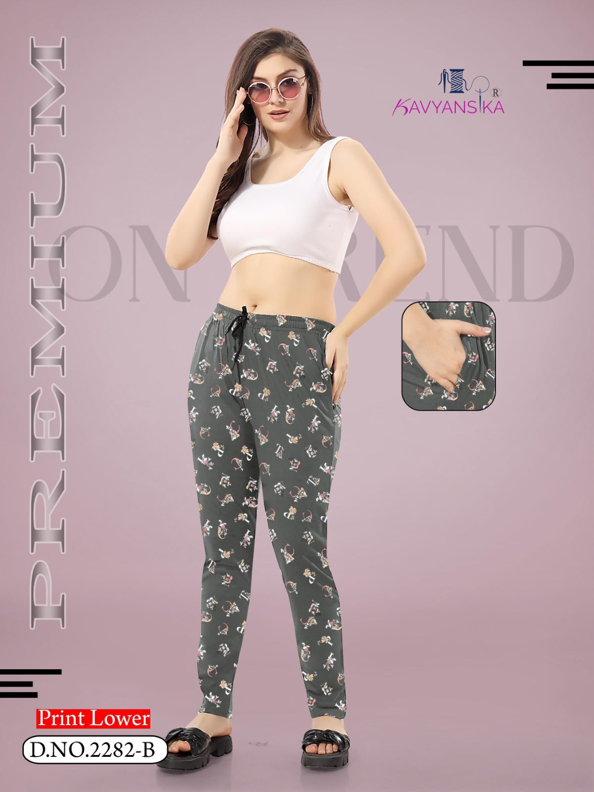 Design 2282 Kavyansika Hosiery Cotton Women Night Lower Supplier Ahmedabad