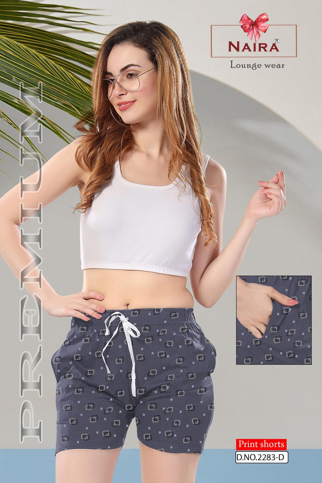 Design 2283 Naira Kavyansika Hosiery Cotton Women Shorts Supplier India