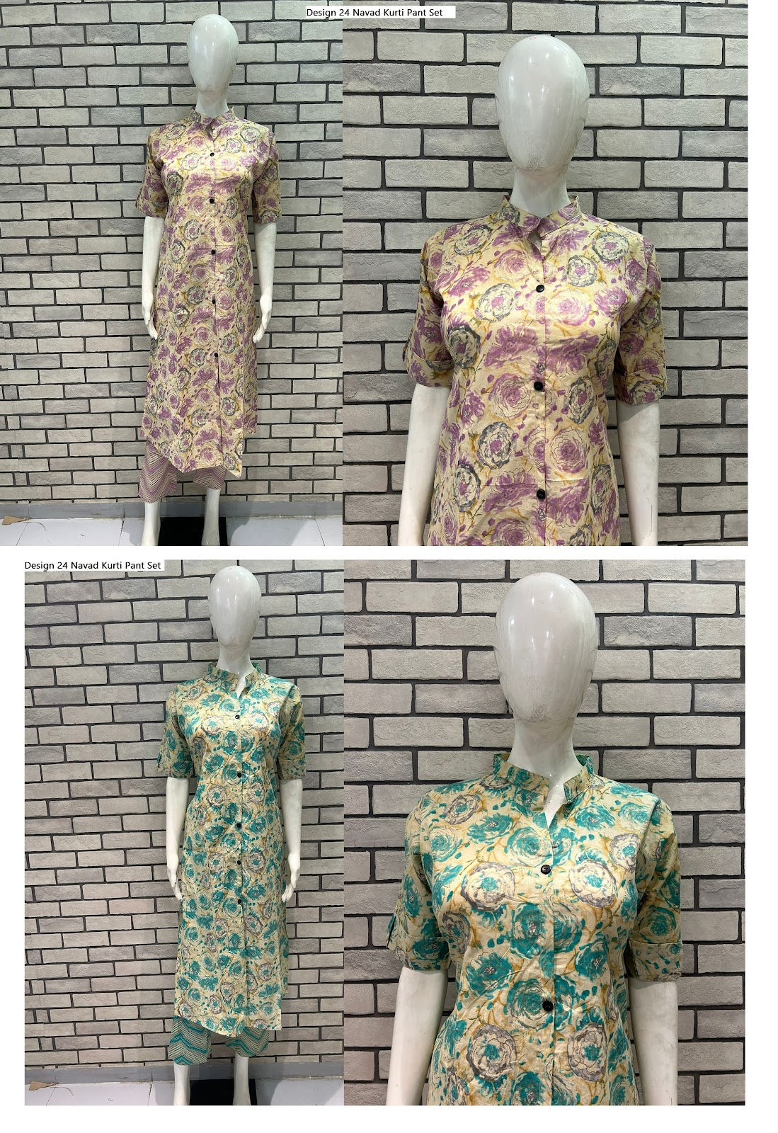 Design 24 Navad Cotton Kurti Pant Set