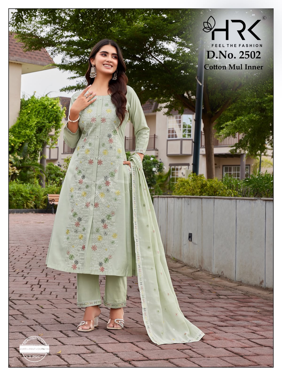 Design 2502 Hrk Chanderi Readymade Suits Exporter Ahmedabad