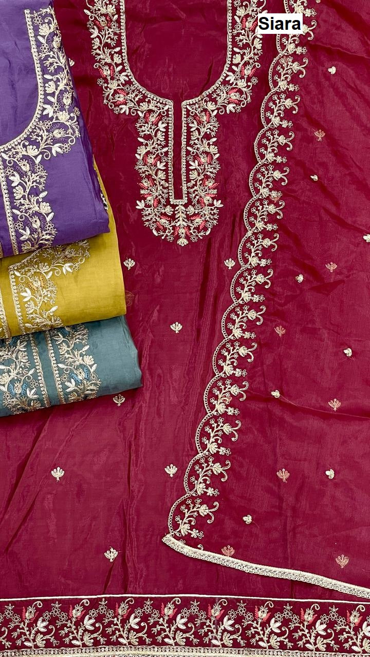 Design 2509 Siara Organza Salwar Suits Wholesale