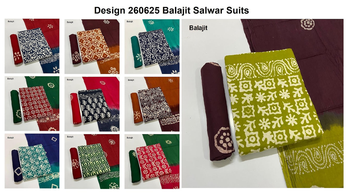 Design 260625 Balajit Cotton Salwar Suits Wholesale Price