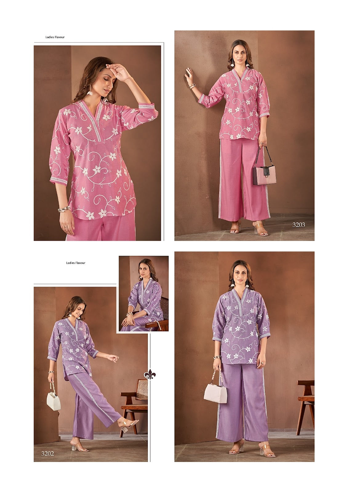 Design 3202 - 3203 Ladies Flavour Vatican Co Ord Set Manufacturer