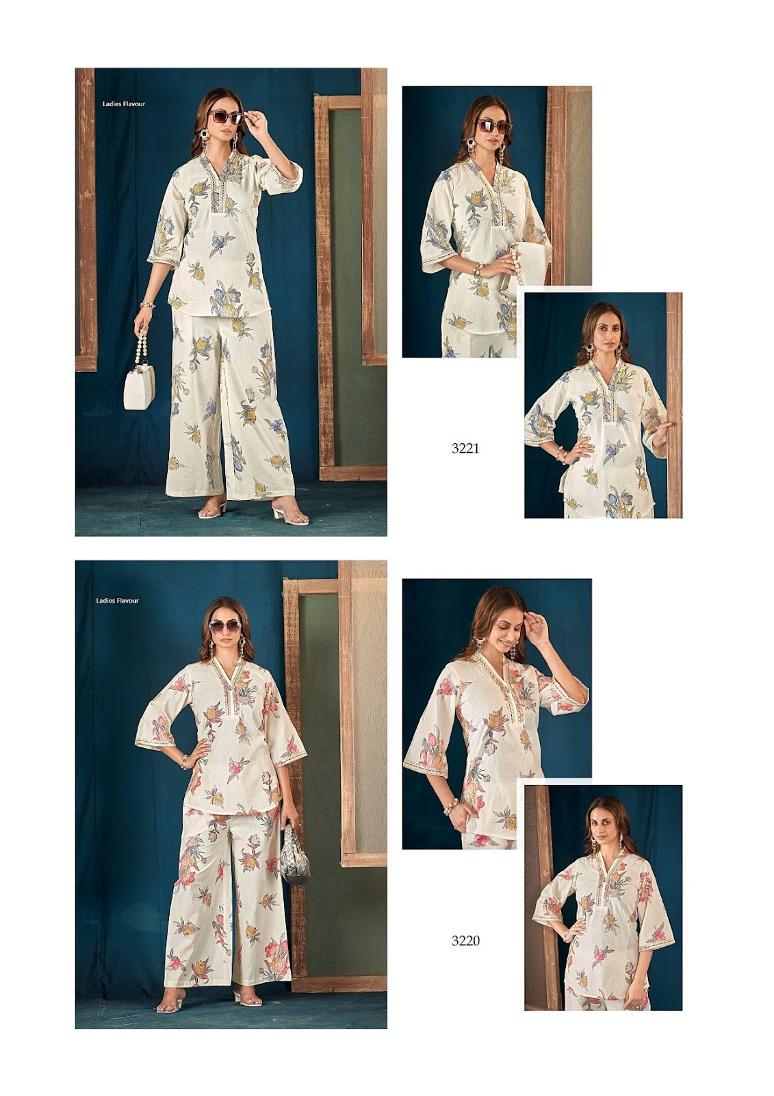 Design 3220 - 3221 Ladies Flavour Cotton Co Ord Set Supplier