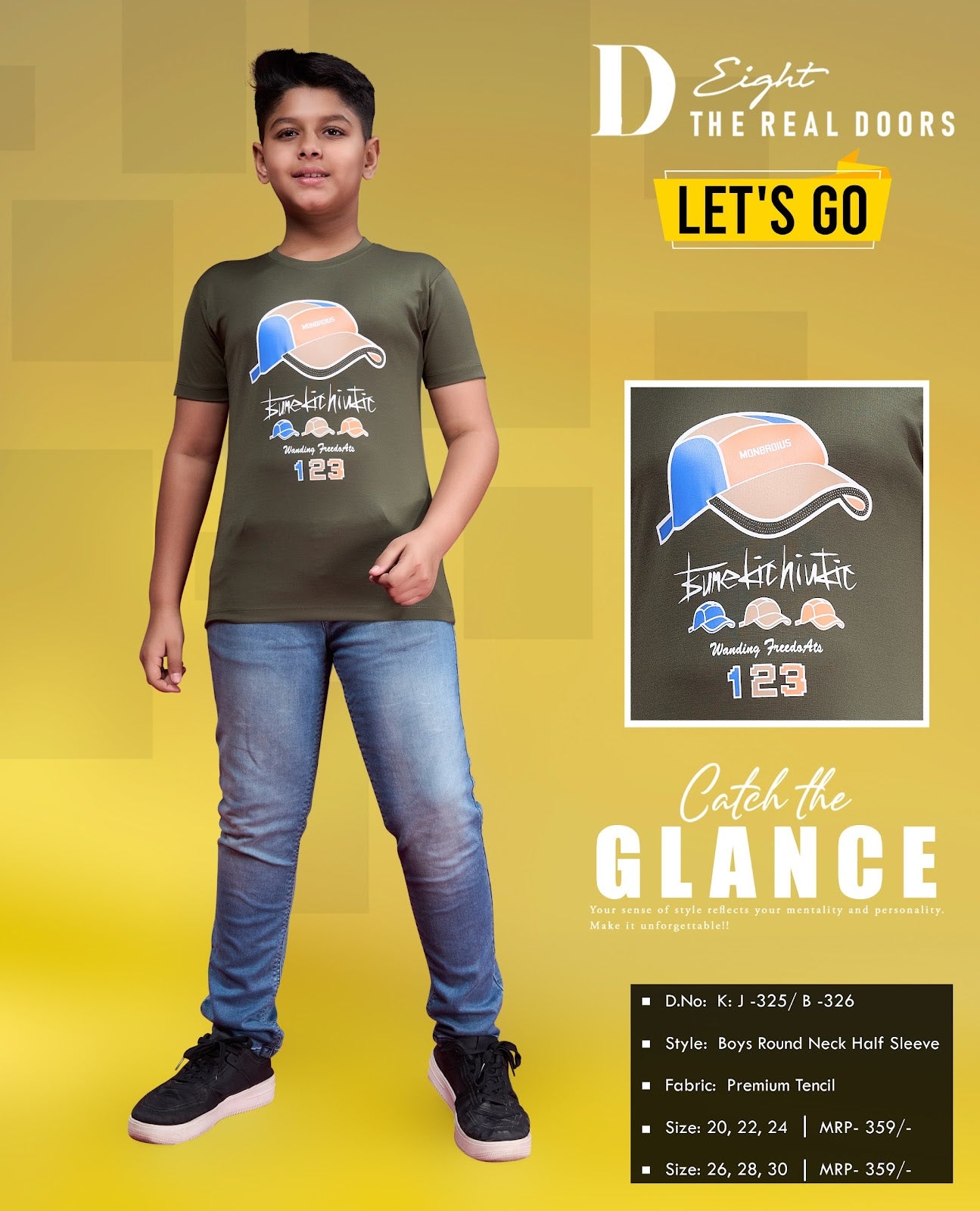 Design 325-326 D-8 Imported Boys Tshirt Supplier Gujarat