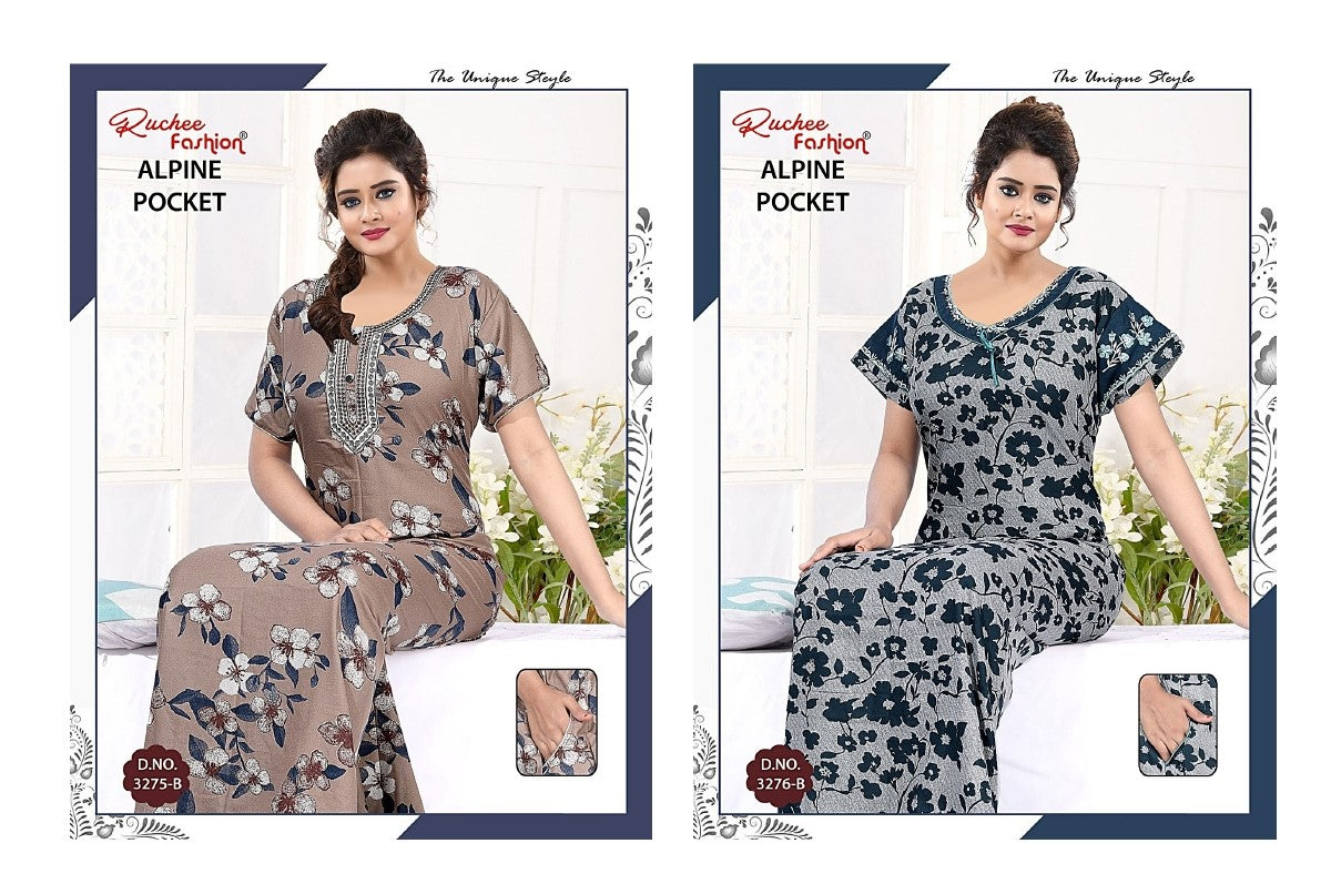 Design 3274-3279 Ruchee Fashion Alpine Night Gowns Manufacturer India