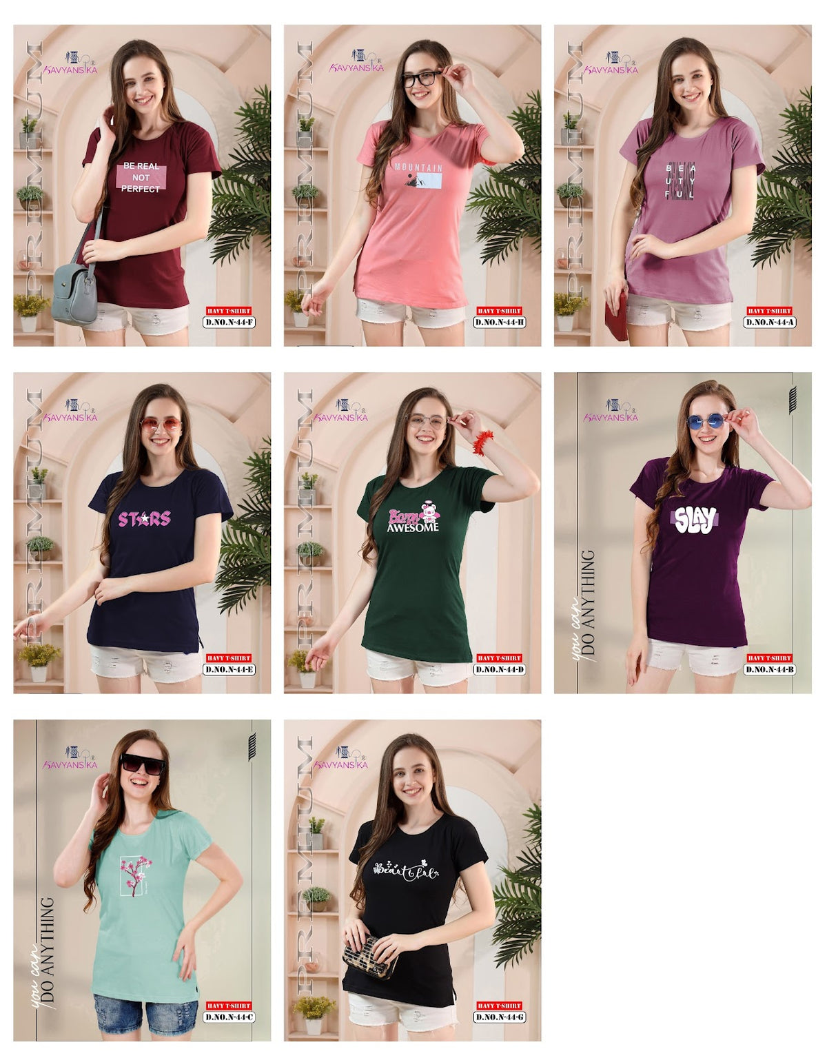 Design 44 Kavyansika Hosiery Women Tshirt Wholesaler India