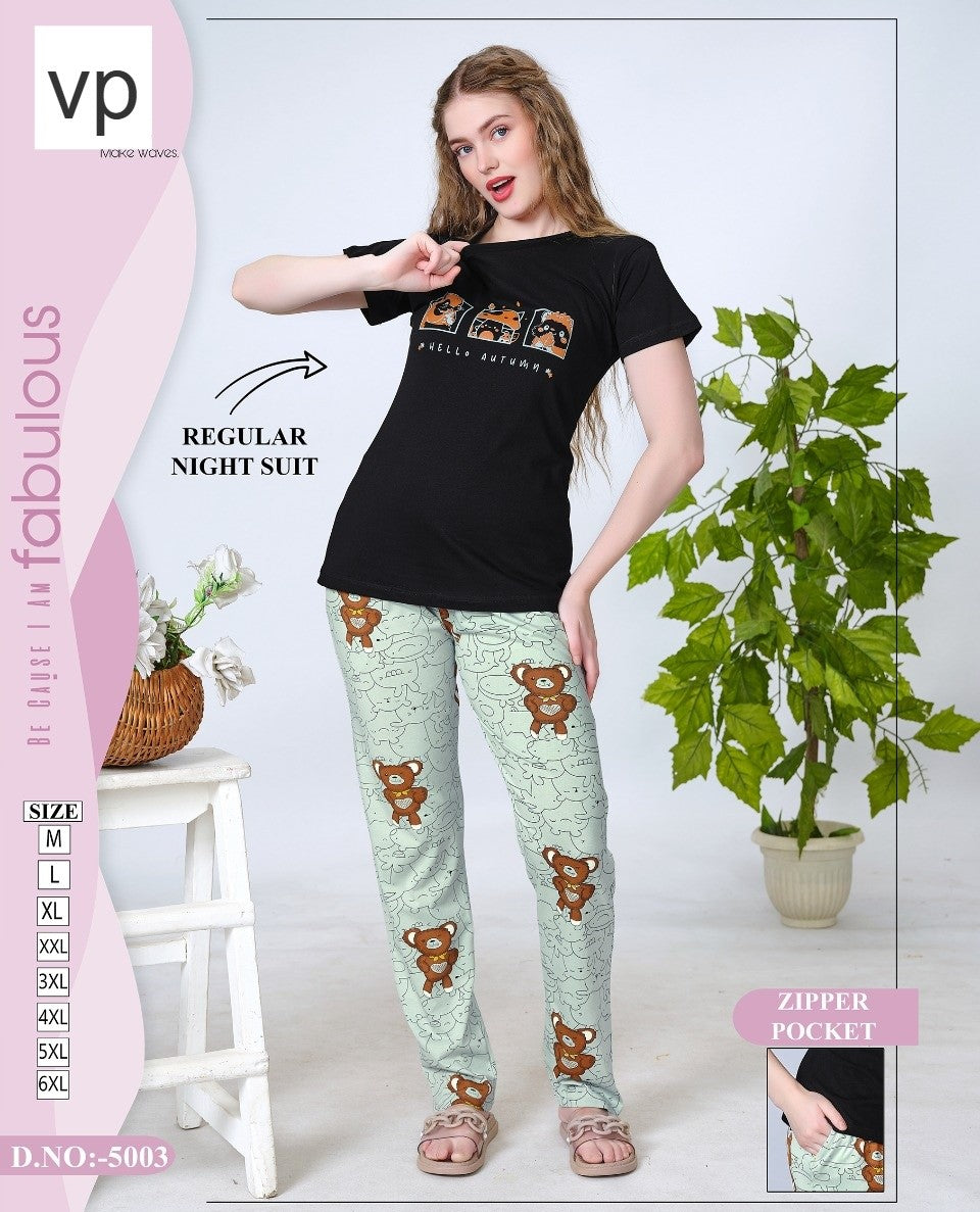 Design 5003 Vp Hosiery Cotton Pyjama Night Suits Manufacturer Gujarat