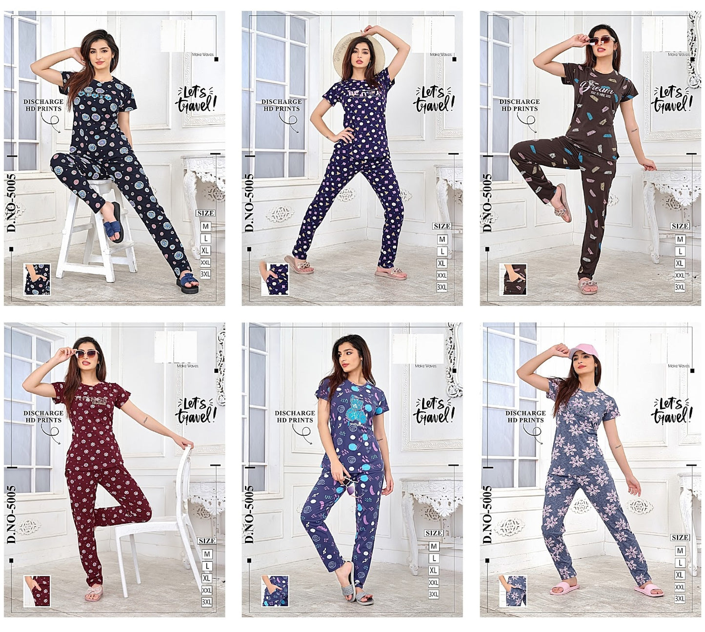 Design 5005 Vp Pyjama Night Suits Supplier Gujarat