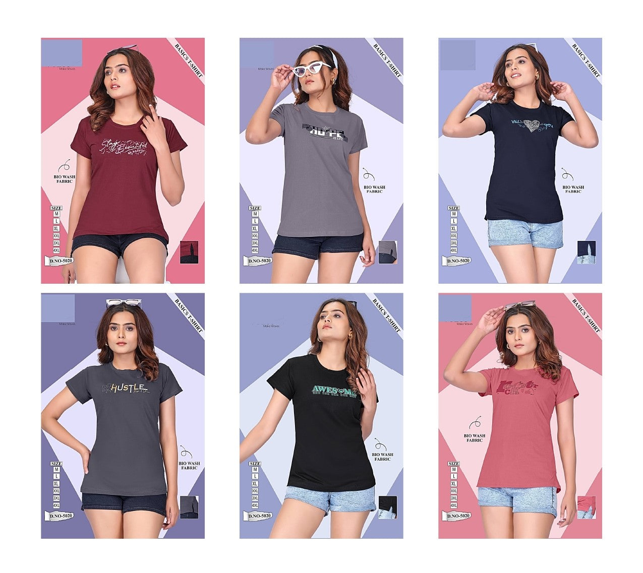 Design 5020 Vp Cotton Women Tshirt Supplier Ahmedabad