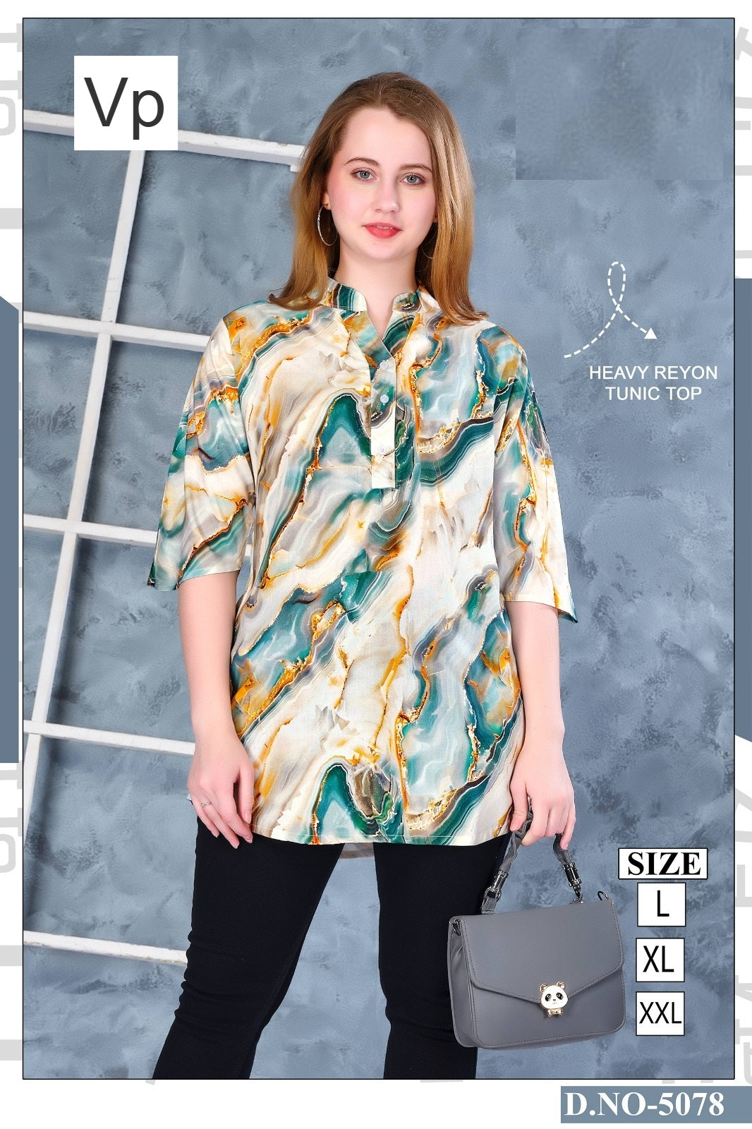 Design 5078-1909 Vp Reyon Fancy Tops Supplier Ahmedabad