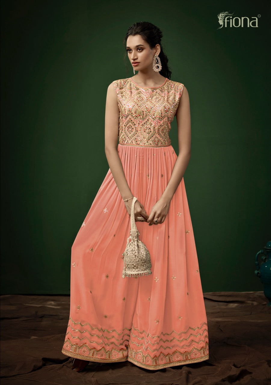 Design 51141-51144 Fiona Georgette Jump Suits Manufacturer India