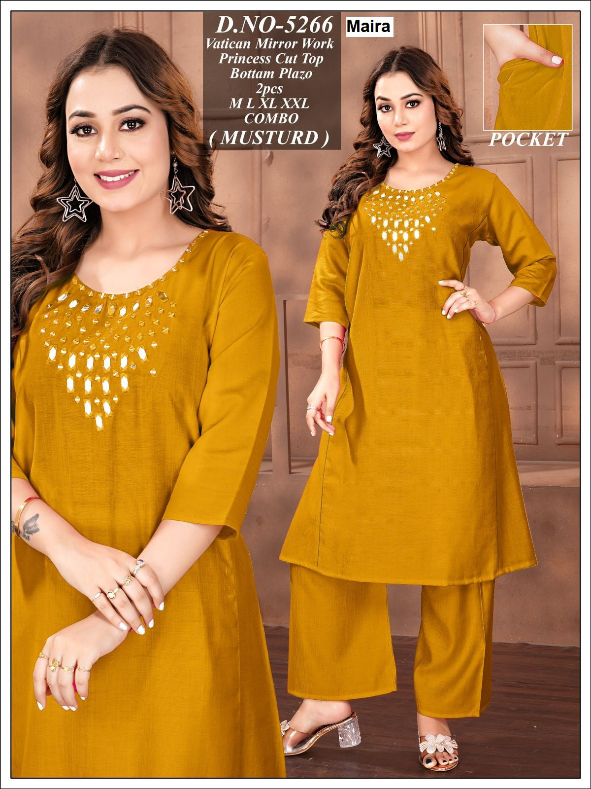 Design 5259-5266 Maira Vetican Co Ord Set Wholesaler