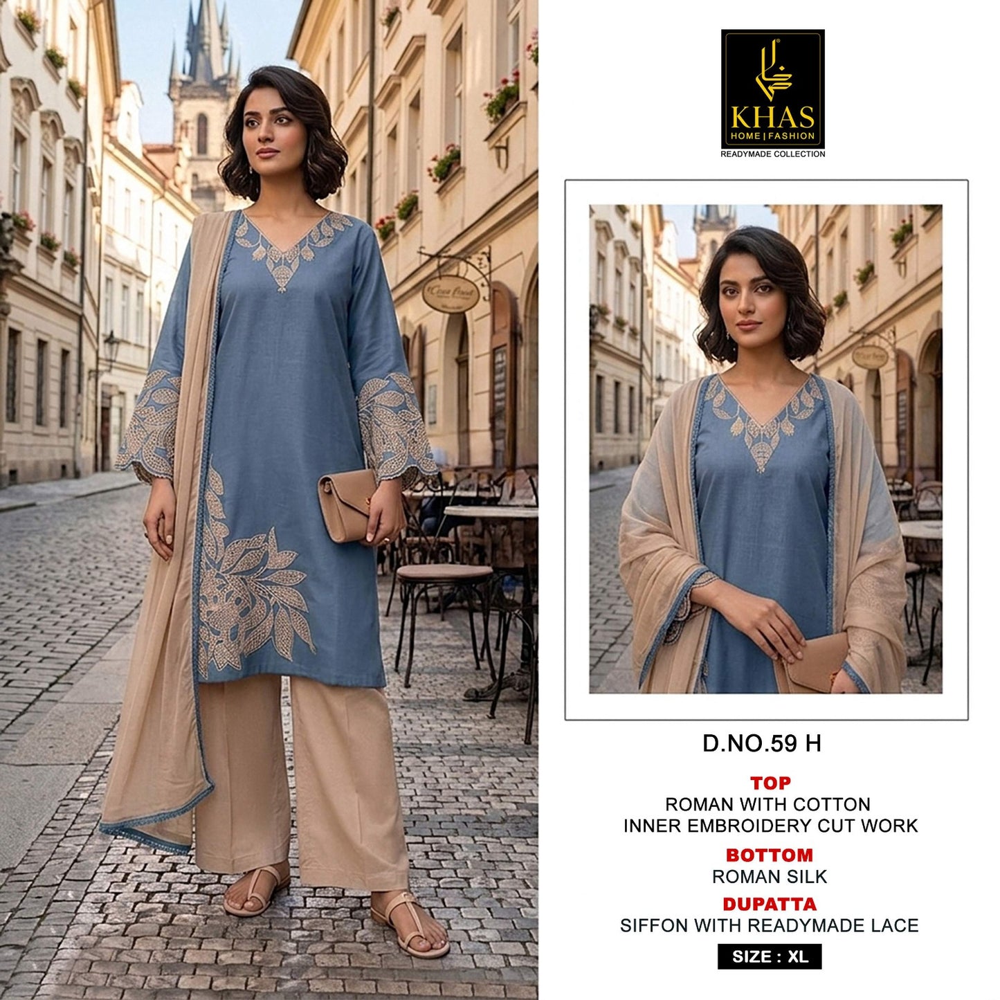 Design 59 Khas Roman Pakistani Readymade Suits Wholesale Price