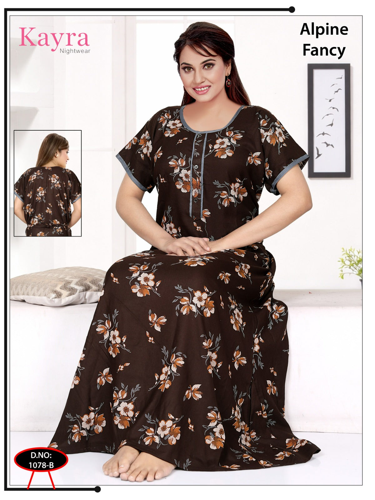 Design 5 Kayra Adit Alpine Night Gowns Wholesale