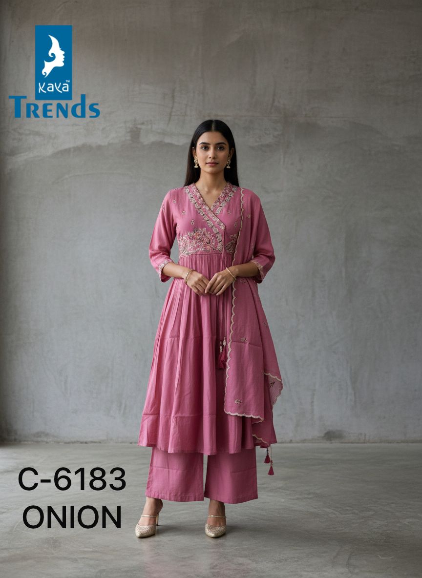 Design 6183 Kaya Trends Roman Silk Readymade Anarkali Suits Manufacturer Gujarat