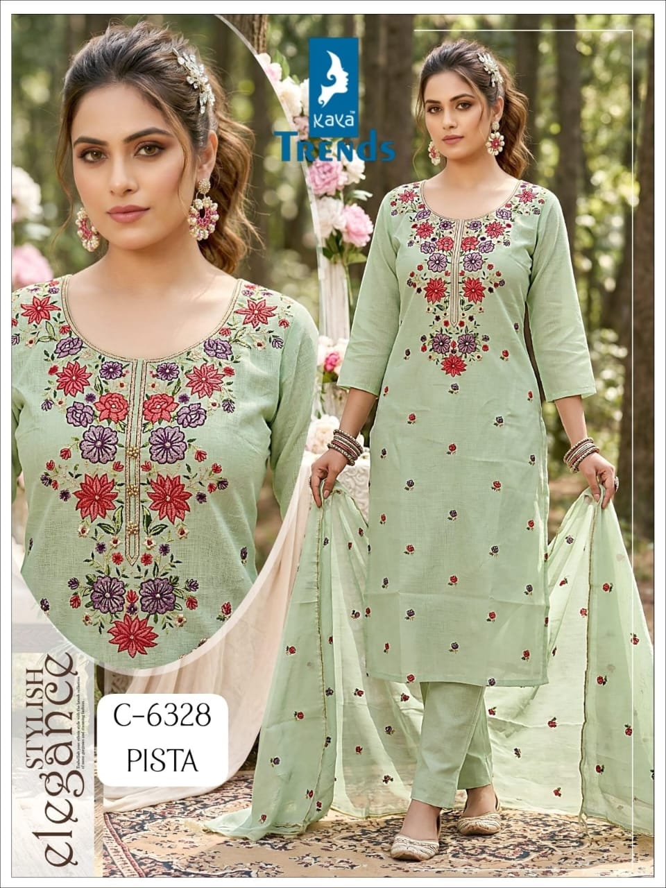 Design 6328 Kaya Trends Readymade Pant Style Suits Supplier India