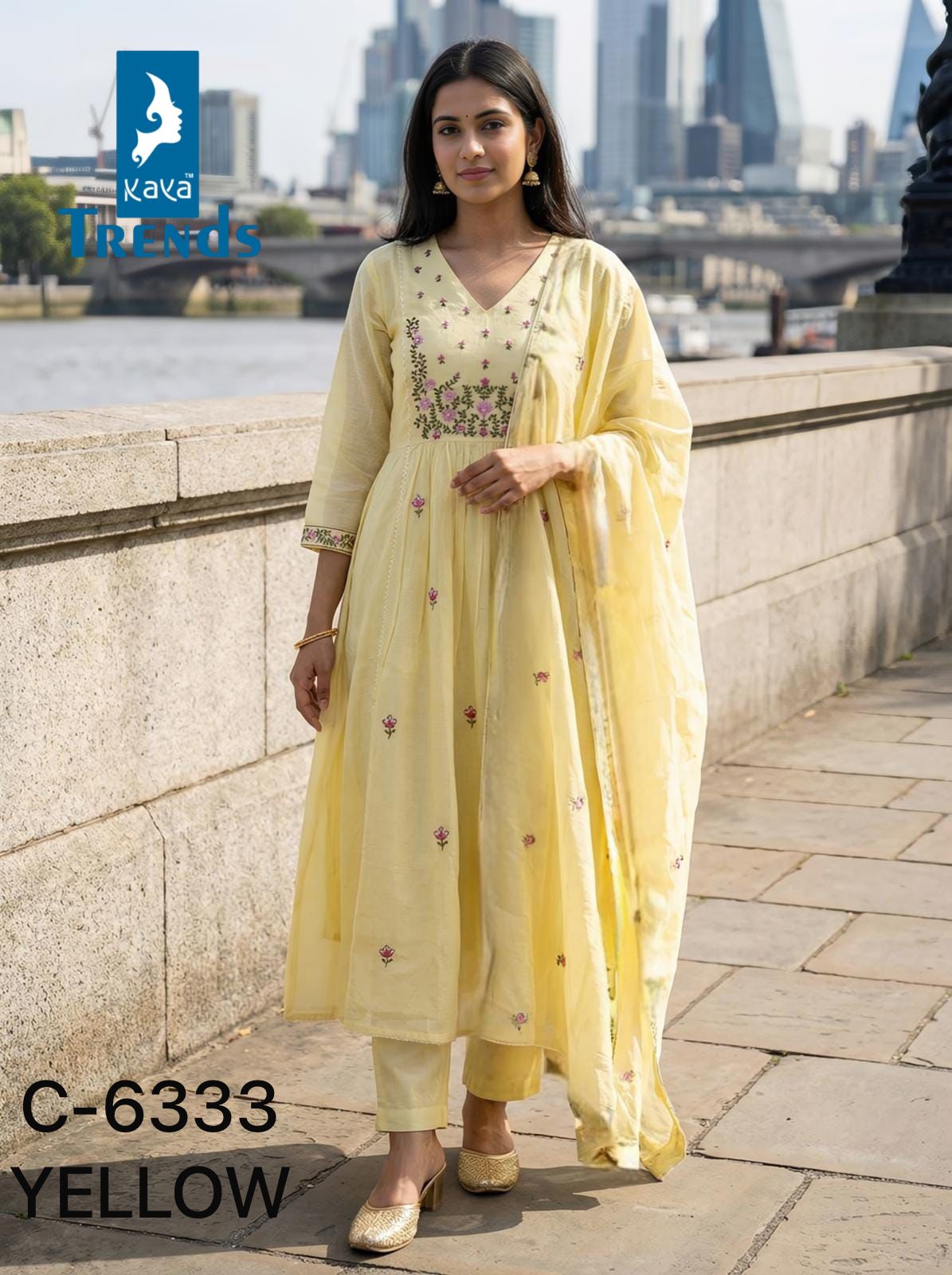 Design 6333 Kaya Trends Cotton Readymade Anarkali Suits Wholesale Price