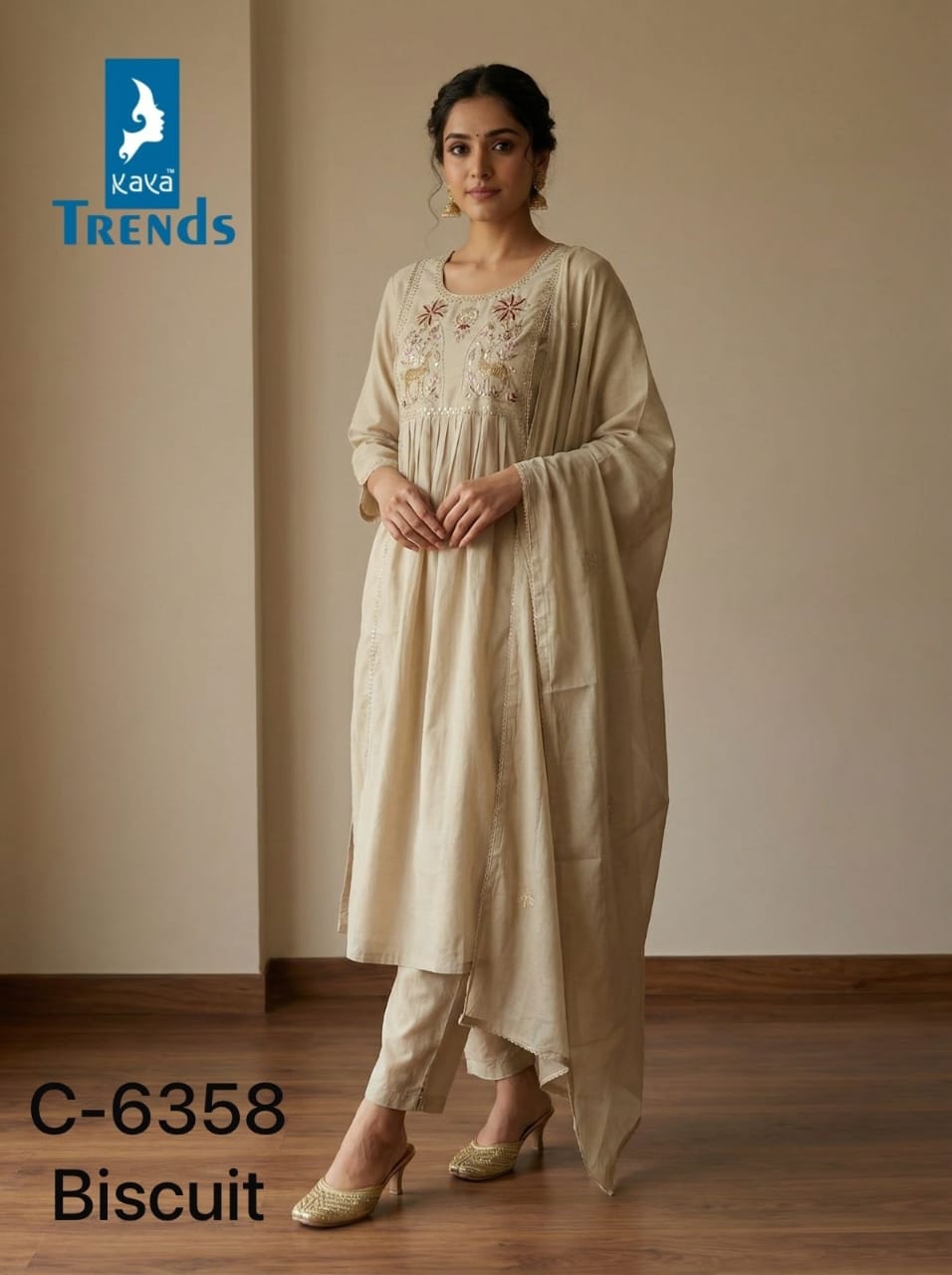 Design 6358 Kaya Trends Cotton Readymade Suits Supplier Gujarat