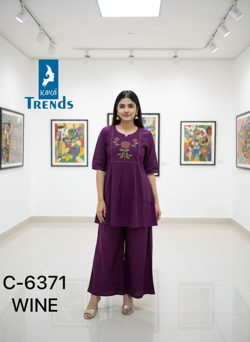 Design 6371 Kaya Trends Cotton Co Ord Set Wholesaler
