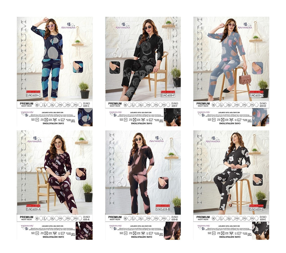 Design 659 Kavyansika Reyon Co Ord Set Wholesaler India